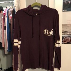 Pink victoria secret hoodie shirt